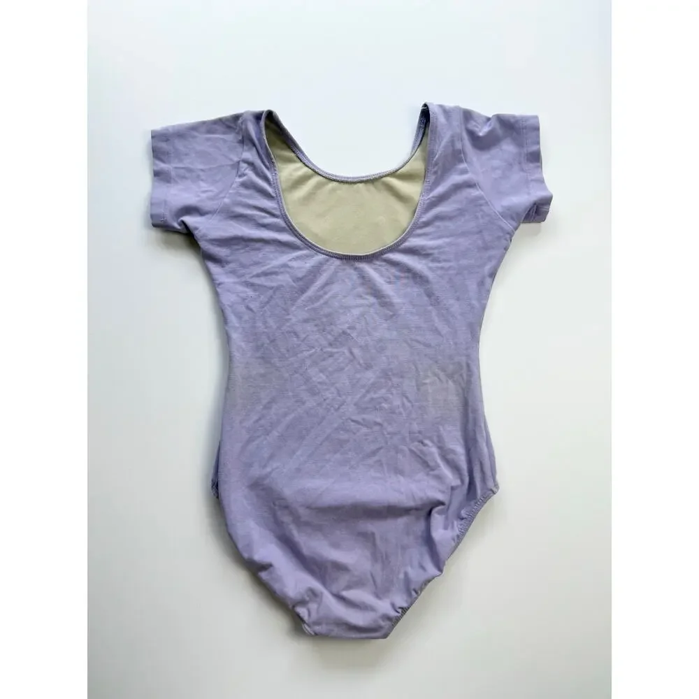 Eurotard Girls Lavender Cotton Leotard Size M Dance Ballet